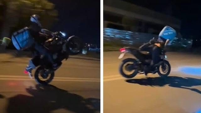 (ვიდეო) ვოლტის კურიერი "მარიაჟობის" დროს მოპედიდან გადმოვარდა და ძირს დაასკდა - კიდევ კარგი უკან მანქანა არ მოყვებოდა